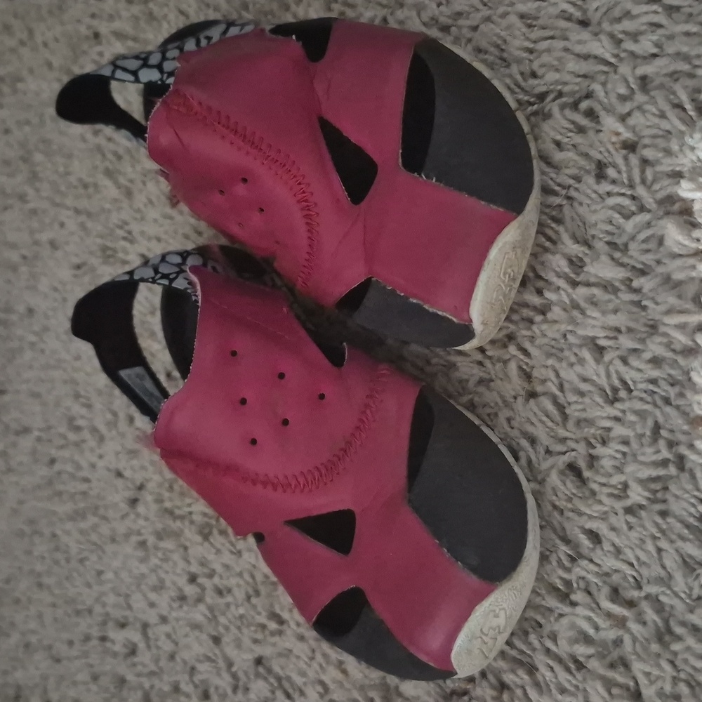 Red And Black Jordan Sandals